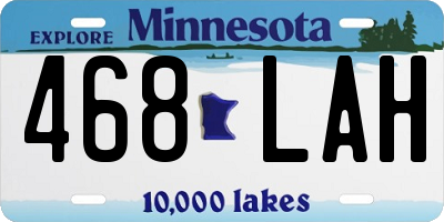 MN license plate 468LAH