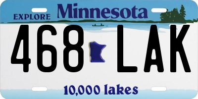 MN license plate 468LAK