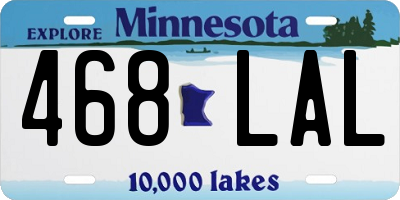 MN license plate 468LAL