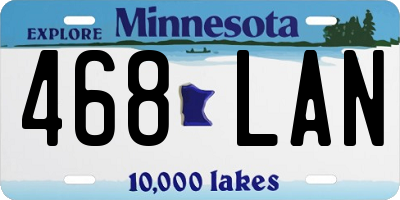 MN license plate 468LAN
