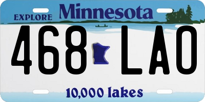 MN license plate 468LAO
