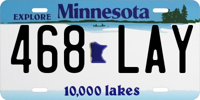 MN license plate 468LAY