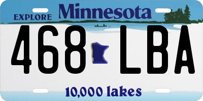 MN license plate 468LBA