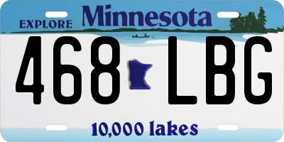 MN license plate 468LBG