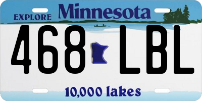 MN license plate 468LBL