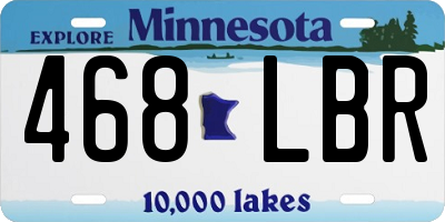 MN license plate 468LBR