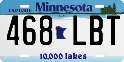MN license plate 468LBT