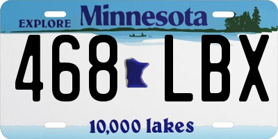 MN license plate 468LBX