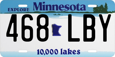 MN license plate 468LBY