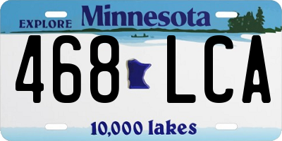 MN license plate 468LCA