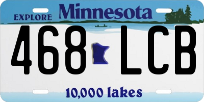 MN license plate 468LCB