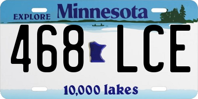 MN license plate 468LCE
