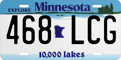 MN license plate 468LCG