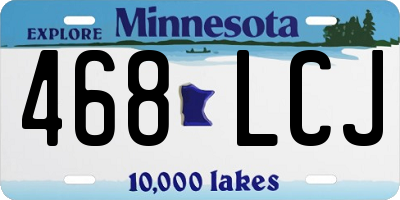 MN license plate 468LCJ