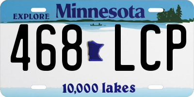 MN license plate 468LCP