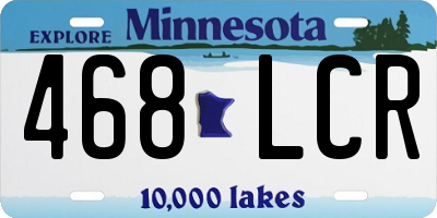 MN license plate 468LCR
