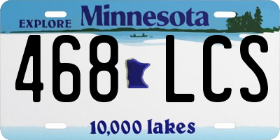 MN license plate 468LCS