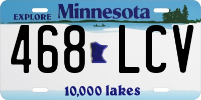 MN license plate 468LCV