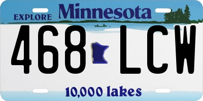 MN license plate 468LCW
