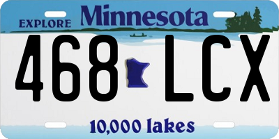 MN license plate 468LCX