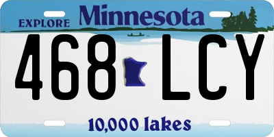 MN license plate 468LCY