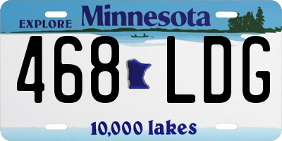 MN license plate 468LDG