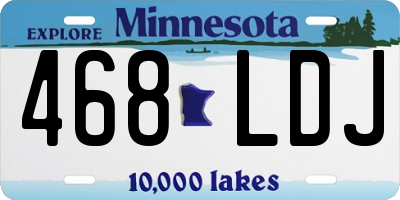 MN license plate 468LDJ