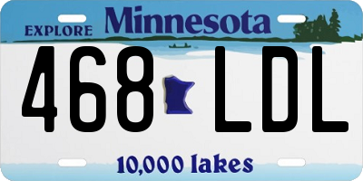 MN license plate 468LDL