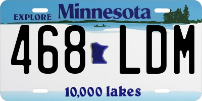 MN license plate 468LDM