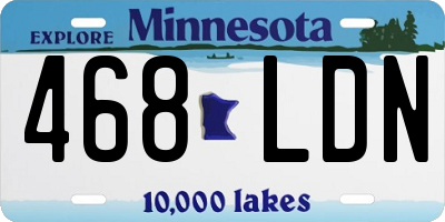 MN license plate 468LDN