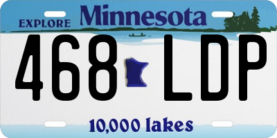MN license plate 468LDP