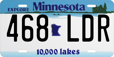 MN license plate 468LDR
