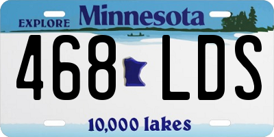MN license plate 468LDS