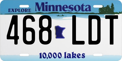 MN license plate 468LDT