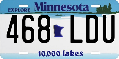 MN license plate 468LDU