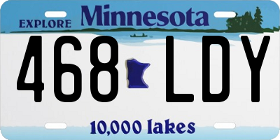 MN license plate 468LDY