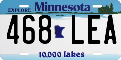 MN license plate 468LEA