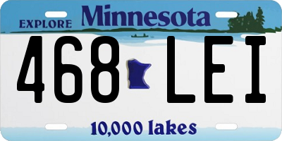 MN license plate 468LEI