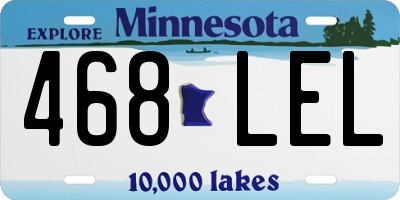 MN license plate 468LEL