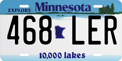 MN license plate 468LER