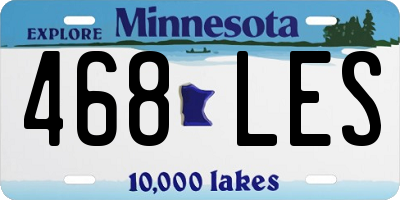 MN license plate 468LES