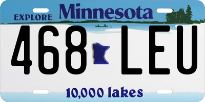 MN license plate 468LEU