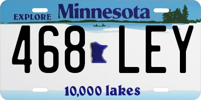 MN license plate 468LEY