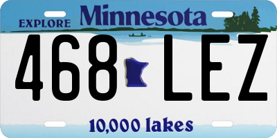 MN license plate 468LEZ