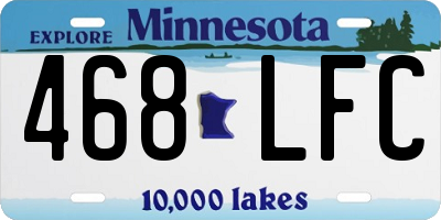 MN license plate 468LFC