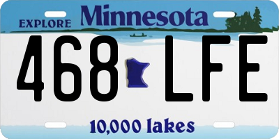MN license plate 468LFE