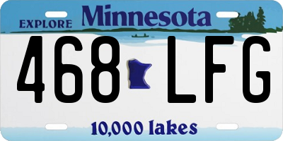 MN license plate 468LFG
