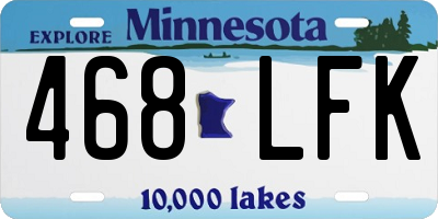 MN license plate 468LFK
