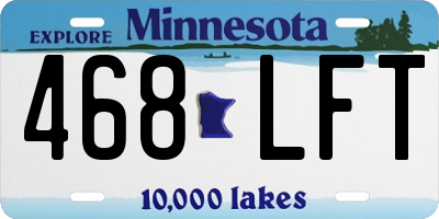 MN license plate 468LFT
