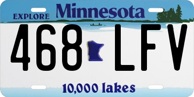 MN license plate 468LFV
